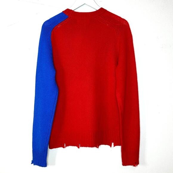 Sandrine Rose The Outsider Oversized L/S Cashmere Blend Sweater Distressed L NWT - Picture 3 of 10